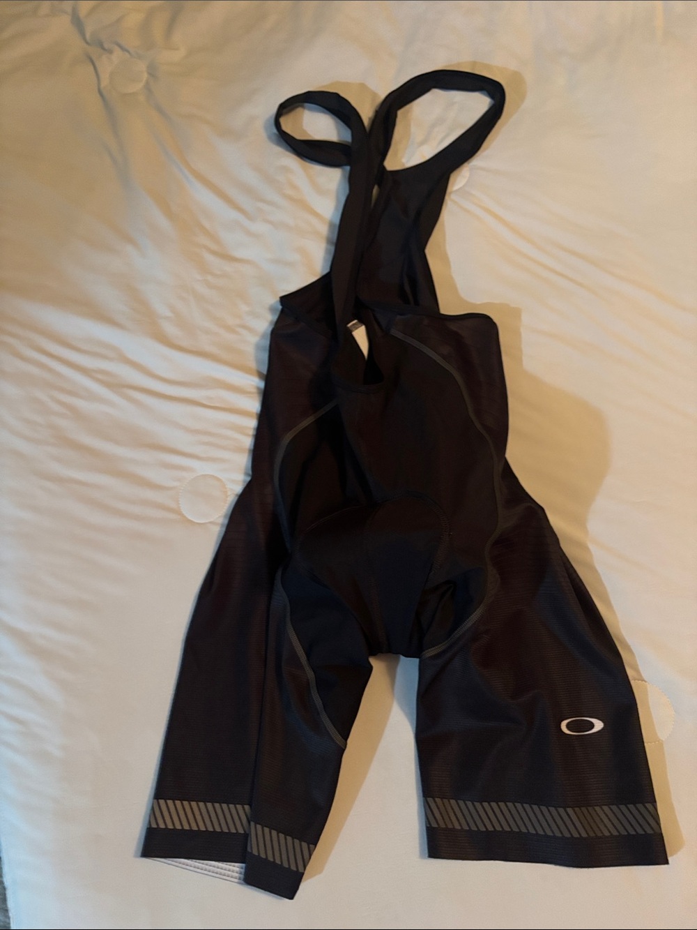 Oakley Black mens Cycling Bib Shorts with Reflective Trim xlarge never worn